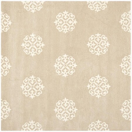 Safavieh 6 x 6 ft. Square Contemporary Soho Beige and Ivory Hand Tufted Rug SOH724B-6SQ